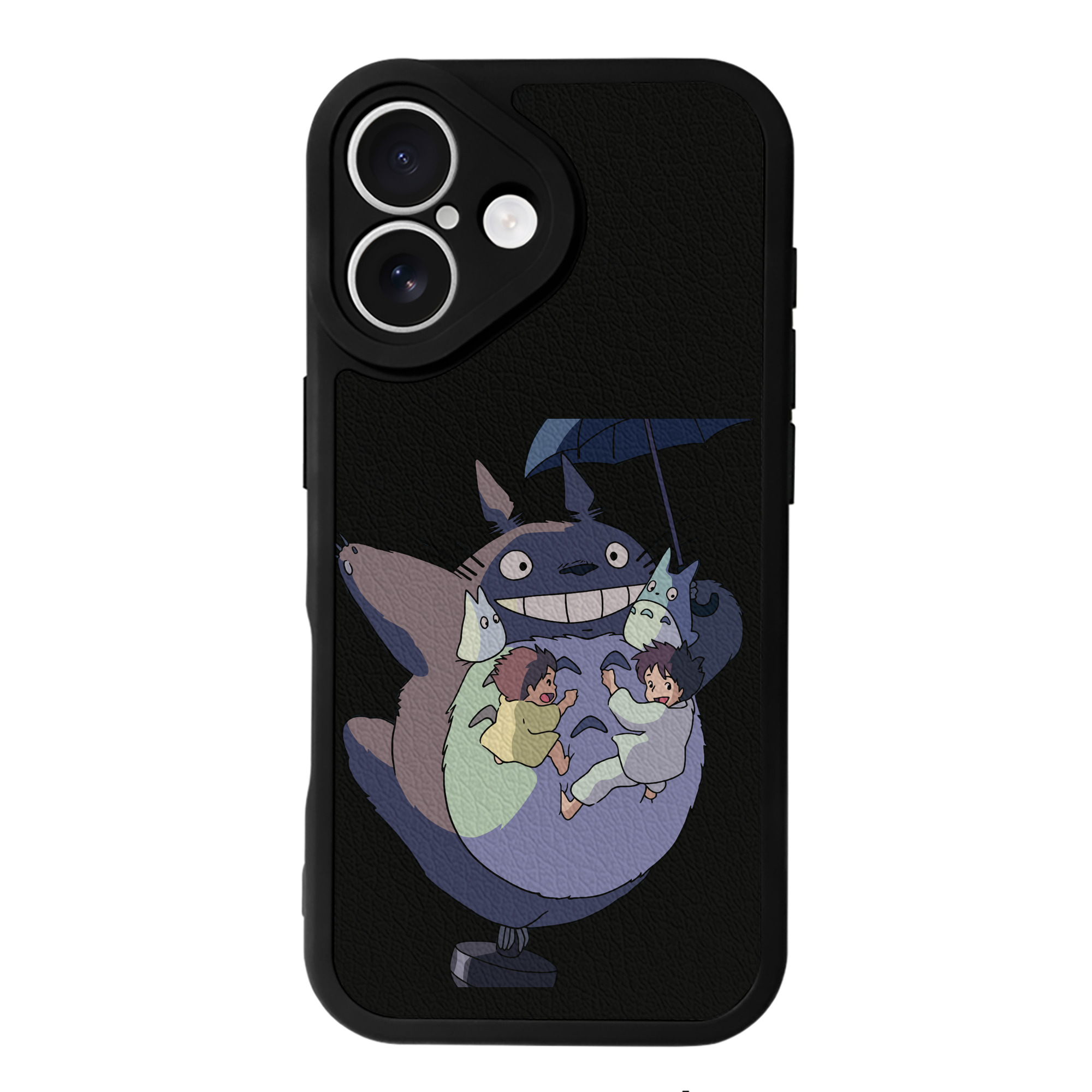 （画像用） となりのトトロ 草壁メイ 草壁サツキ My Neighbor Totoro Satsuki Kusakabe Mei Kusakabe 【iPhone 16シリーズ対応】シリコンスマホケース（レザー調） 材質：シリコン
